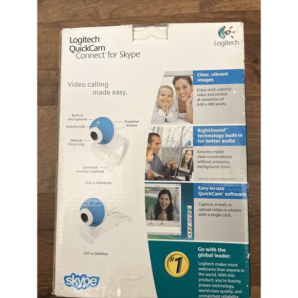 Webcam - Logitech Quickcam Connect For Video Calling Camera - Blue White - Picture 4 of 12